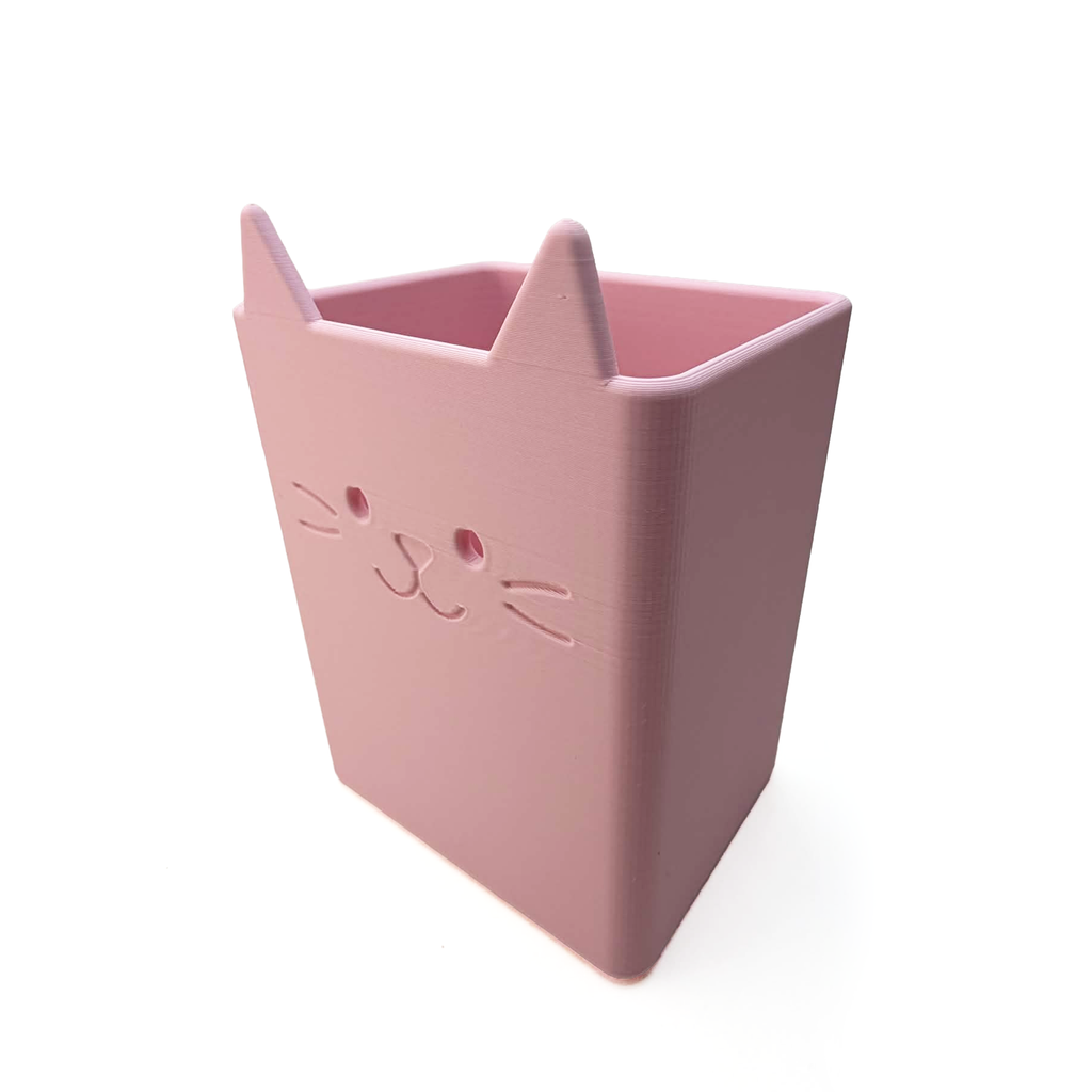 Kitty Stationery Holder - Pink