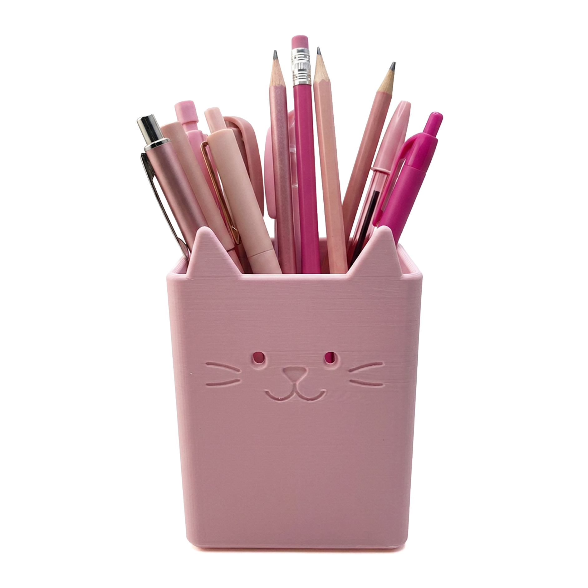 Kitty Stationery Holder - Pink